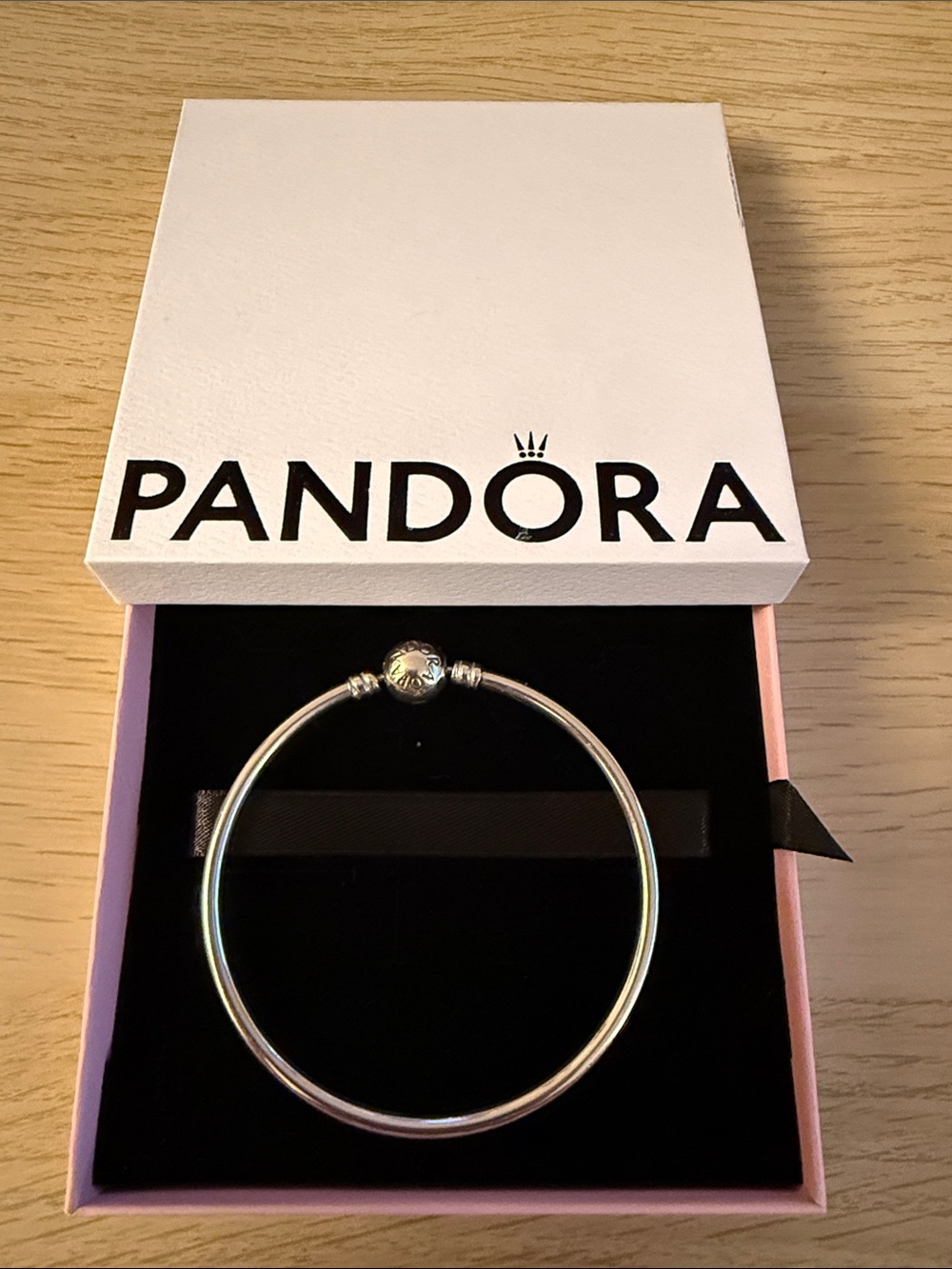 Pandora Silver Bangle with Signature Clasp